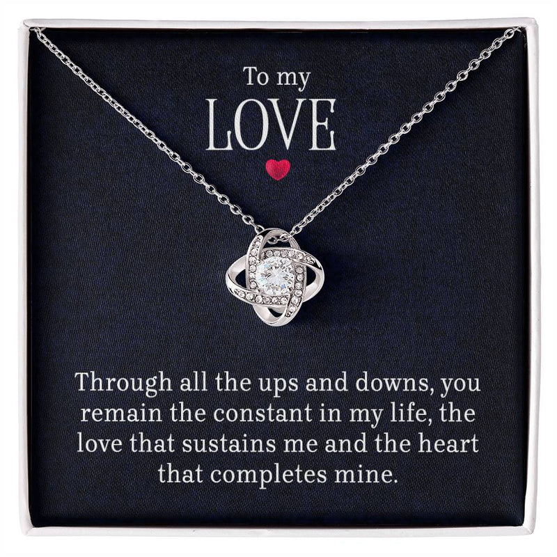 To My Love - Love Knot Necklace
